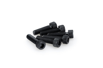 Śruby z anodyzowanego aluminium blister 6 śrub imbusowych m8x30mm czarne