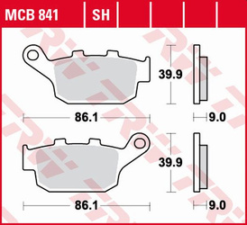 Klocki hamulcowe kh496 organic honda cbf 500 / cb500 x / cbr500 13-, cb 650 f / cbr 600 14-, nc 750 14-, kawasaki versys 650 15-, z 750 11-1