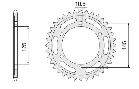 Zębatka tylna 865 45 yamaha fzr 600 91-93 (865-45)