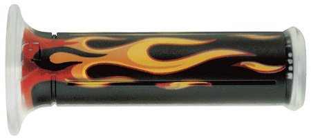 Manetki 01684-fu płomienie (120 mm/22 mm) bez otworu kolor czarny/żółty/czerwony