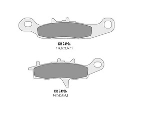 Klocki hamulcowe kh342 kvf lewy przód - zastępują db2490mx-d oraz db2490qd-d