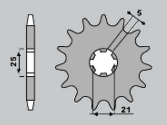 Zębatka przednia 567 16 yamaha xs 400 (567-16) (jtf567.16)