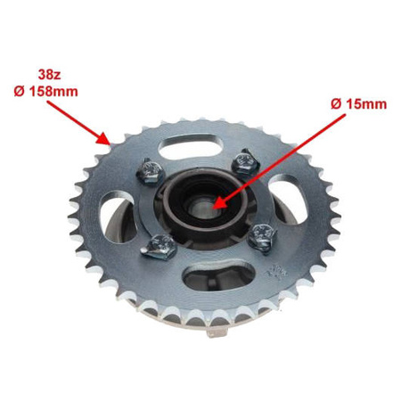 Zębatka tył 38Z 428 do Shineray Xy125-10D kpl
