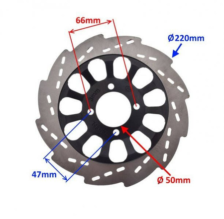 Tarcza hamulca przód 220mm do Junak 126 125