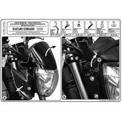Mocowanie szyb 247a i 247n suzuki gsr 600,