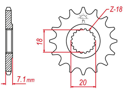 Zębatka przednia 432 11 suzuki rm 125`92-'11 (-1) (jtf427.11)