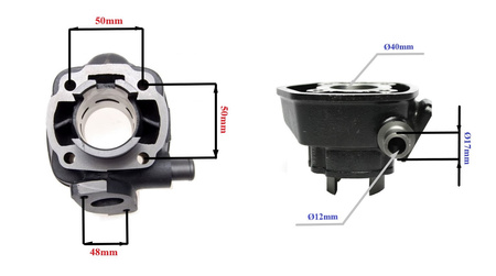 Cylinder z tłokiem kompletny Yamaha Aerox 50 LC Aprilia SR 50 LC