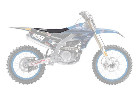 Pokrowiec/poszycie na siedzenie yamaha yzf 250 '19-'22, yzf 450 '18-'21, wrf 250 '20-'21, wrf 450 '19-'21, replica yamaha racing 2022, kolor czarny/niebieski
