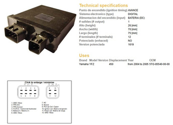 Dze moduł zapłonu cdi yamaha yfz450 04-05 (5tg-85540-00-00)