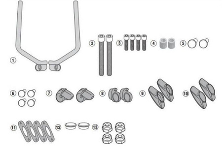 Mocowanie szyb 7407ak oraz 7407ask ducati scrambler 400 (16-19), scrambler icon 800 (15-19)