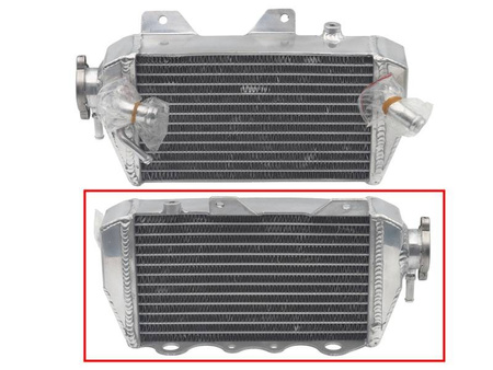 Psychic chłodnica kawasaki kxf 450 '08, klx 450r '08-09 wzmocniona o zwiększonej pojemności prawa (szt.) (z korkiem)