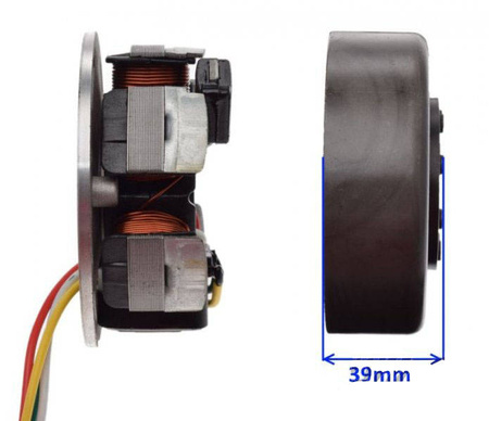 Stator iskrownik 6 cewek + koło magnesowe do Aprilia
