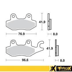Klocki hamulcowe kh165 suzuki lt-r 450 '06-11, yamaha yfz 450 '04-08 przód prawy