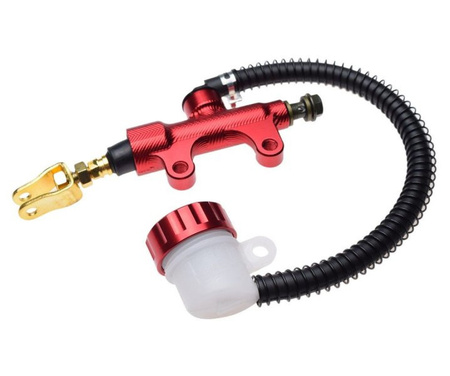 Pompa hamulca tylnego do quada ATV uniwersalna CNC czerwona ze zbiornikiem