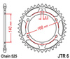 Zębatka tylna 4550 42 bmw f800r (otwór na śrubę 8,5mm) (455042jt) (łańc. 525) czarna
