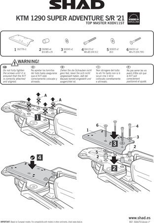 Stelaż kufra tylnego Shad do KTM 1290 Super Adventure