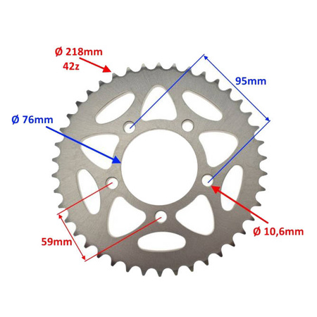 Zębatka tył 42Z 525 do Benelli Trk 502