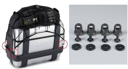 zestaw 4 szt. zaczepów do mocowania siatki bagażowej ( pajączka)