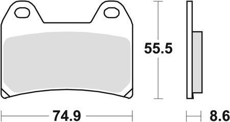 Klocki hamulcowe kh244 sinter racing aprilia pegaso 650 05-10, bmw f 800 gt / r / s / st 08-16, ktm 790 adv 19-, 1090 adv 17-, suzuki gsx 12