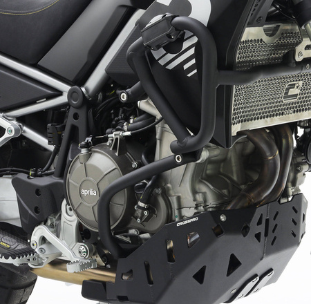 gmole aluminiowe osłony silnika i chłodnic aprilia tuareg 660 '23-kolor czarny mat (pasuje do oryginalnej płyty)