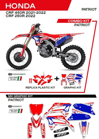 Komplet plastików plukomplet naklejek (oklein) honda crf 250r '22