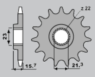 Zębatka przednia 441 14 yamaha xt 600 '89-'98, xtz 660 '91-'98 (jtf577.14)