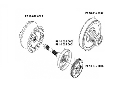 Wariator Kompletny Cf Moto 500 600 800 Power Force