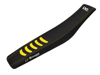 Pokrowiec/poszycie na siedzenie husqvarna te/tc 250/450/510 '02-'04, cr/wr 125/250 00-05 double grip 3, kolor czarny/żółty