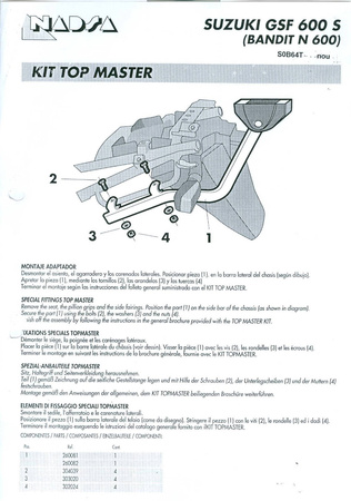 Stelaż kufra tylnego Shad do Suzuki Bandit