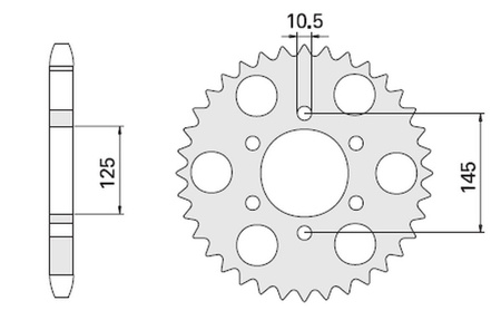 Zębatka tylna 866 47 yamaha mt 03 (855-47c)