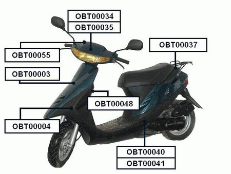 Osłona przednia honda dio af27/28 obt000003