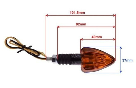 Kierunkowskaz motocykla skutera 12V 23W Carbon