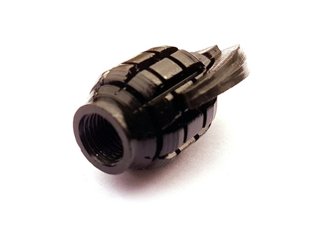 Nakrętka wentyla czarna w Kształt Granat