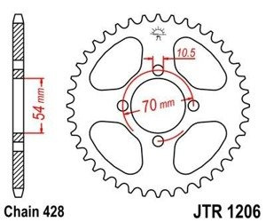 ZĘBATKA TYLNA DO MOTOCYKLA HONDA CBR 125 42Z 428