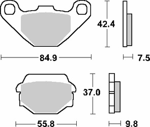 Klocki hamulcowe kh67 street ceramic kolor czarny