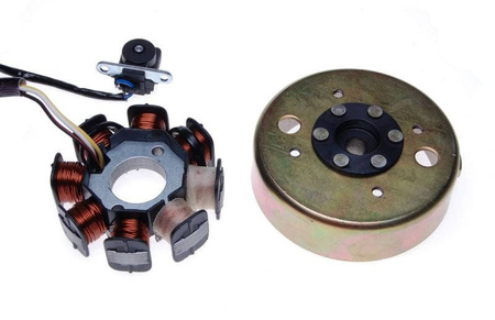 Stator iskrownik z kołem magnesowym skuter 4T 139Qmb Gy6-50