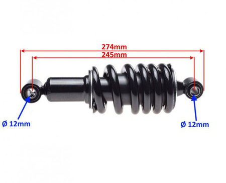 Amortyzator tylny do motocykla Zipp Pro 50/125 274/245 mm