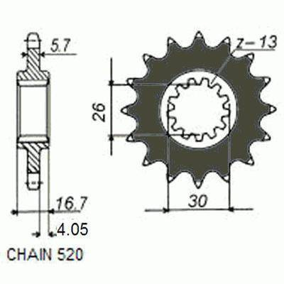 Zebatka napędowa sunstar sunf393-17