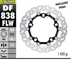 TARCZA HAMULCOWA PRZÓD HARLEY-DAVIDSON (WAVE FLOATING) (300X138X5)