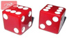 Nakrętka wentyla kostka czerwona
