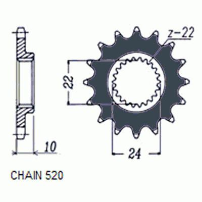 Zebatka napedowa sunstar sunf386-15