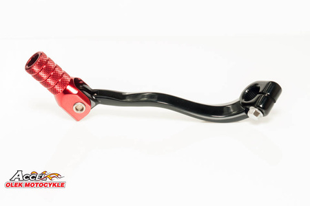 Dźwignia zmiany biegów honda crf 250r '04-'09, crf 250x '04-'17 aluminiowa kolor czarny, końcówka czerwona