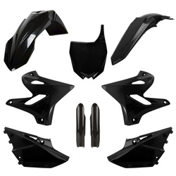 KOMPLET PLASTIKÓW (FULL KIT) YAMAHA YZ 125/250 '15-'20 W ZESTAWIE TABLICA PRZEDNIA (8678400002) I OSŁONY AMORTYZARORÓW (8352000002) KOLOR CZARNY