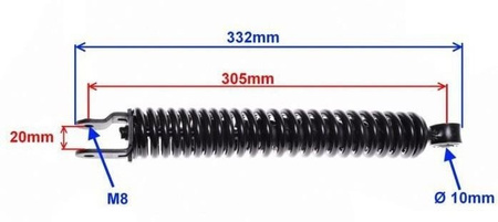 Amortyzator tylny do skutera Peugeot Kisbee 50