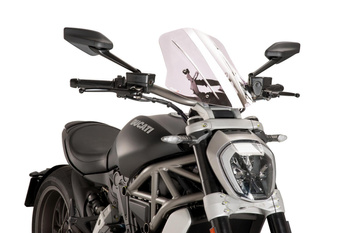 Szyba Sport Regulowana Nowej Generacji (450 X 355 Mm) Puig Do Ducati X Diavel/S 16-18 Przezroczysta