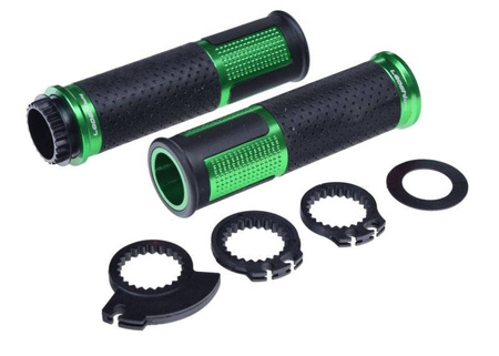 Manetki gripy uniwersalne motocykl zielone 22mm