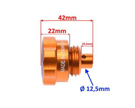 Korek wlewu oleju z termometrem do Yamaha żółty