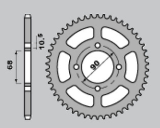 Zębatka tylna 243 53 honda mtx125r 83-94 (241-53) (jtr241.53)