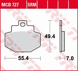 Klocki hamulcowe kh321 sinter benelli adiva 125/150 '00-'06, piaggio gtx/hexagon 125 '00-'03, vespa gts '07-, gtv 125 '07-'09, gts 150 '17-,