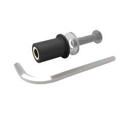 Śruby do owiewek (z gumkami) komplet 8 sztuk kolor srebrny